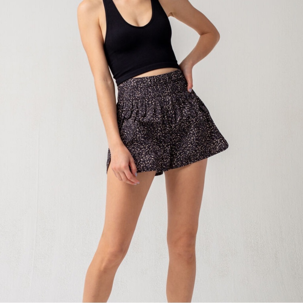 NWOT FREE PEOPLE FP Movement The Way Home Womens Leopard Shorts